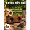 Bluetooth Hoparlör Ahşap Klasik Retro Gramofon Bluetooth Müzik Kutusu