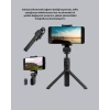 Bluetooth Selfie Çubuğu – 360° Dönebilen Başlık, Kablosuz Bağlantı