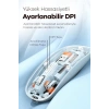 Bluetooth Usb Çift Modlu Sessiz Mouse, Şeffaf Mıknatıslı Kapaklı, Type-c Şarjlı, Dpı Ayarlı, Kablosuz 10m Çekim Mesafeli, Masaüstü Kısayol Tuşlu, Taşınabilir Şarjlı Mouse Siyah