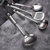 4lü Çelik Kepçe,Süzgeç,Servis Kaşığı,Spatula Mutfak Yemek Hazırlama Servis Seti