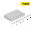 50 Adet 40x20x5mm Neodyum Magnet Güçlü N35 Mıknatıs Köşeli Nikel Kaplama