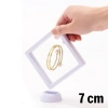 7x7 cm Standlı 3D Takı Ziynet Hatıra Koleksiyon Saklama Kutusu Şeffaf Film Çerçevesi