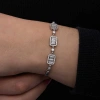 Byhodi 925 Ayar ​Gümüş Baget Taşlı Kadın Bileklik T8569 (599599)