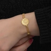 Byhodi 925 Ayar Gümüş Gold Kaplama Tuğralı Kadın Bileklik T8654 (599599)