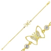 Byhodi 925 Ayar Gümüş Gold Kelebek Bileklik BR0460172 (599599)