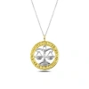 ​925 Ayar Gümüş Gold Terazi Burcu Gümüş Kolye T4928 (599599)