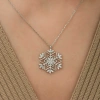 925 Ayar Gümüş Kar Tanesi Kadın Gümüş Kolye T5151 (599599)