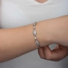 Byhodi 925 Ayar Gümüş Mekik Zirkon Taşlı Kadın Bileklik T8364 (599599)