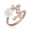 Byhodi ​925 Ayar Gümüş Rose Beyaz Bahar Çiçeği Yüzük T5211 (599599)
