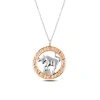 925 Ayar ​Gümüş Rose Boğa Burcu Kadın Gümüş Kolye T4910 (599599)