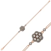 Byhodi 925 Ayar Gümüş Rose Elmas Montür Çiçek Bileklik BR0460633 (599599)