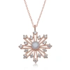 Byhodi 925 Ayar Gümüş Rose İncili Kar Tanesi Kadın Gümüş Kolye T7019 (599599)