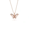 Byhodi 925 Ayar Gümüş Rose Kelebek Kadın Gümüş Kolye T7377 (599599)