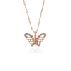 Byhodi 925 Ayar Gümüş Rose Kelebek Kadın Gümüş Kolye T7377 (599599)