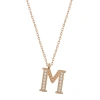 Byhodi 925 Ayar Gümüş Rose M Harfi Kadın Gümüş Kolye T6737 (599599)
