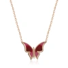 925 Ayar Gümüş Rose Minimal Kelebek Kadın Gümüş Kolye T5954 (599599)