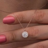 925 Ayar Gümüş Rose Minimal Yuvarlak Anturaj Kadın Kolye T8571 (599599)