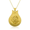 925 Ayar Gümüş Sarı Tuğra Kadın Gümüş Kolye PT2610737 (599599)