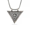 Byhodi 925 Ayar Gümüş Üçgen İçi Açılabilen Tuğra Muskalık Gümüş Kolye T6007 (599599)