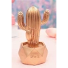 Led Işıklı Sevimli Kaktüs Dekoratif Masa Lambası Mini Biblo Gece Lambası-GOLD