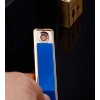 Şık Görünümlü Usb Şarjlı Rezistanslı İnce Slim Metal Çakmak (mavi)