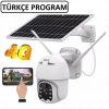 Sim Kartlı 4g Ptz 360 Hareketli Solar Güneş Enerjili 1080p Kamera Türkçe Program Son Sürüm