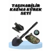 Çelik Katlanır Fonksiyonel Kamp Kazma Kürek Ve Kesme Aleti Seti Küçük Kazma Kürek Seti