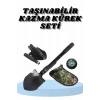 Çelik Katlanır Fonksiyonel Kamp Kazma Kürek Ve Kesme Aleti Seti Küçük Kazma Kürek Seti