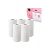 Çocuk Kamera Baskı Kağıdı, 5’li Rulo 57x25mm Çekirdekli Fotoğraf Baskı Termal Kağıt Rulo