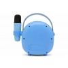 Çocuklara Özel Retro Tasarımlı Bluetooth Karaoke Mikrofon Ve Ahşap Tripodlu – Mavi