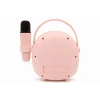 Çocuklara Özel Retro Tasarımlı Bluetooth Karaoke Mikrofon Ve Ahşap Tripodlu – Pembe