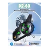 D2-6x 1000m Mesafeli 6 Kanallı İntercom Bluetooth Motosiklet Kask Kulaklığı İntercom Kulaklık