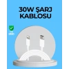 Dayanıklı Tpe Lightning Kablo – 30w Hızlı Şarj Ve Veri Transferi