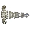 Dekoratif, Sac Tek Kuyruklu Menteşe - 69x102 Mm, Büyük, Nikel, 1 Adet