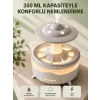 Dekoratif Ufo Hava Nemlendirici Simüle Yağmur Damlalı Renkli Gece Işıklı 350 Ml