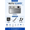 Dijital Kamera 4k Hd 48mp 16x Zoom Flaşlı Kayar Retro Video Kamera 2.8’’ Ekran 64gb Sd Kart Hediyeli Gümüş