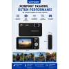Dijital Kamera 4k Hd 48mp 16x Zoom Flaşlı Kayar Retro Video Kamera 2.8’’ Ekran 64gb Sd Kart Hediyeli Siyah