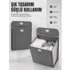 Duvara Asılabilir Katlanabilir Kirli Çamaşır Sepeti Geniş Hacimli Düzenleyici
