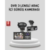 Full Hd Üç Kameralı Araç Kamerası 170° Geniş Açılı Ve Park Destekli