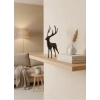 Geyik Figürü Gri Modern Salon Ve Raf Dekoru