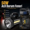 Gold  Gp-620 Solar Şarjlı 50 Watt Güçlü Kamp El Feneri Takım Çantalı