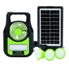 Gold Silver Gs-909 Bluetooth Radyo Usb Güneş Paneli Dahil Solar Enerjili 3 Ampullü Şarjlı Spot Fener
