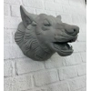 Gri Kurt Duvar Biblosu Güçlü Detaylı Dekoratif Tasarım 25x19 Cm