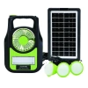 Gs-909 Bluetooth Radyo Usb Güneş Paneli Dahil Solar Enerjili 3 Ampullü Şarjlı Spot Fener