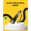 Güçlü Led El Feneri Şarj Edilebilir Çok Modlu