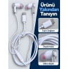 Gümüş Detaylı Silikon Başlıklı Type C Kablolu Kulaklık