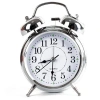 Gümüş Renk Metal Çalar Masa Saati