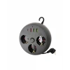 Güvenli Çoklu Priz 3 Priz 3 Usb 1 Type C Termal Koruma Uzun Kablo
