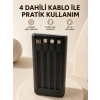 Hızlı Şarj Powerbank 50.000 Mah 4 Dahili Kablolu Led Aydınlatmalı Dijital Göstergeli Taşınabilir Batarya