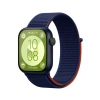 Huawei Fit 4 Hasırlı Cırtcırtlı Kordon (saat Değildir) - Lacivert-turuncu